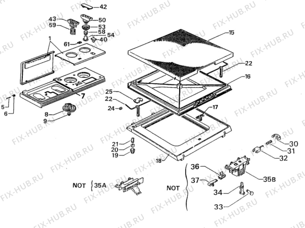 Взрыв-схема стиральной машины Zanussi ZT825JX1 - Схема узла W30 Panel,User manual B